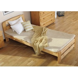 łóżko drewniane ze stelażem LIDIA olcha