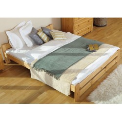 łóżko drewniane ze stelażem NIWA olcha