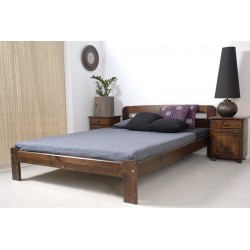 łóżko drewniane ze stelażem SARA orzech