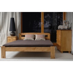 łóżko drewniane ze stelażem SARA olcha