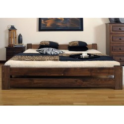 łóżko drewniane ze stelażem NIWA orzech