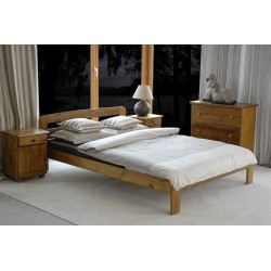 łóżko drewniane ze stelażem SARA dąb