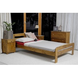 łóżko drewniane ze stelażem klaudia dąb